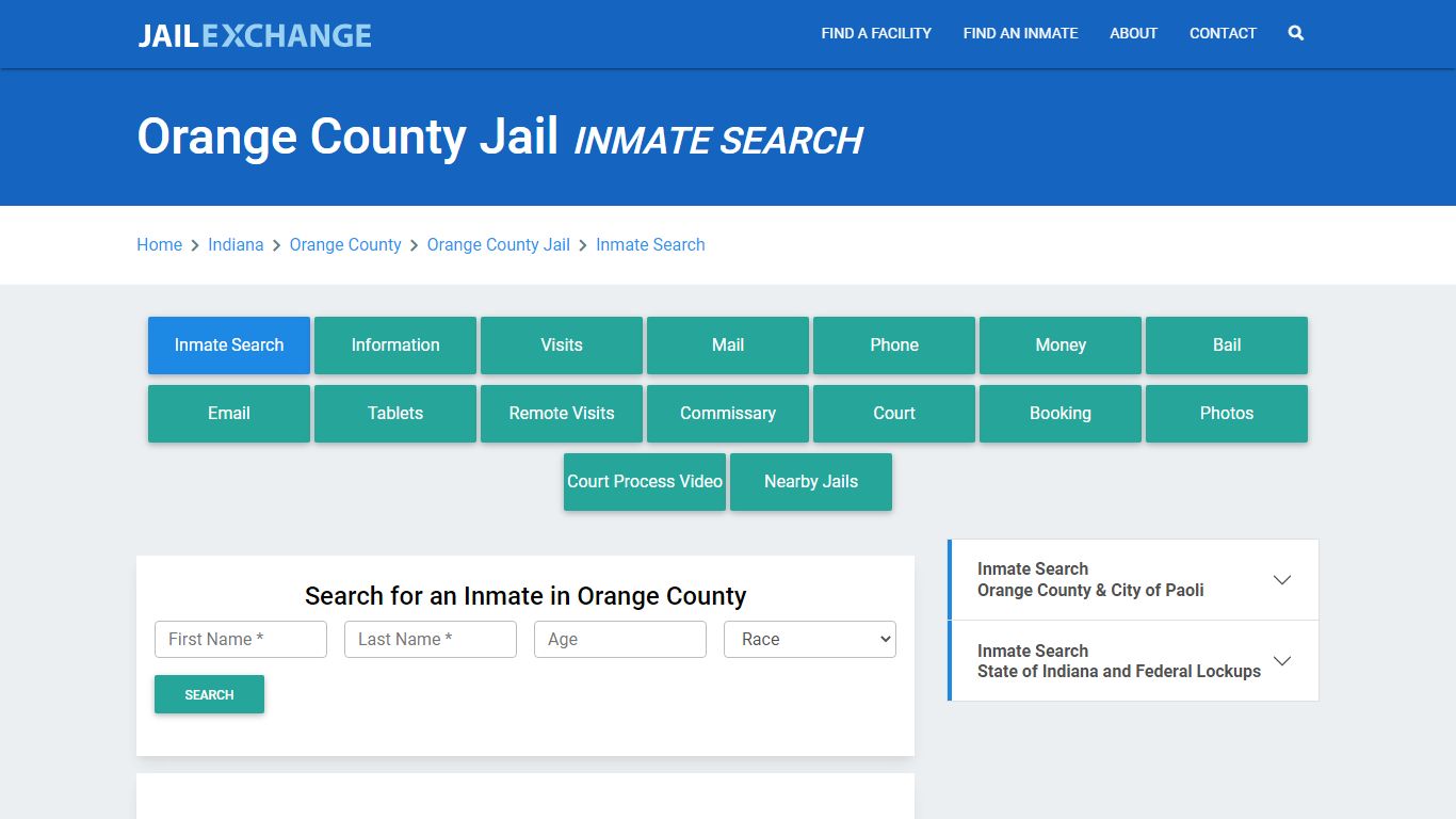 Orange County Jail, IN Inmate Search: Roster & Mugshots